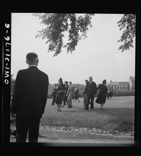Baltimore, Maryland. Funeral of a merchant seaman. Mourning neighbors and friends