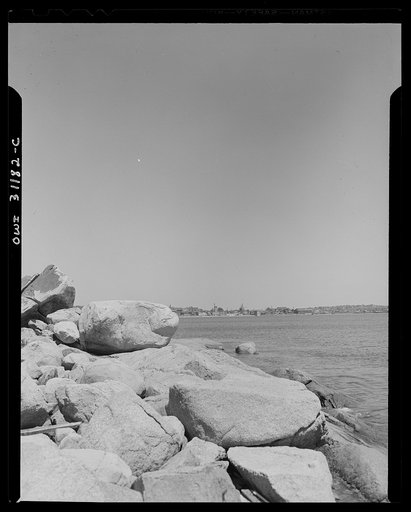 Gloucester, Massachusetts. The New England coast, lined with great masses of rocks