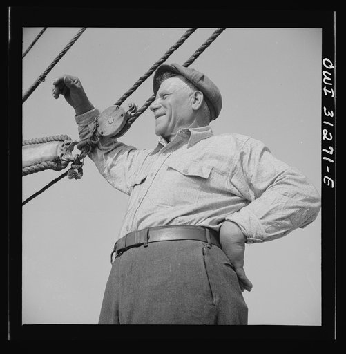 Antonio Milietello, the oldest fisherman aboard the Alden. Gloucester, Massachusetts