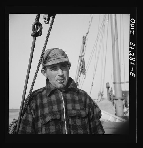 On board the fishing boat Alden out of Gloucester, Massachusetts. Vito Gioclone, fisherman of Gloucester