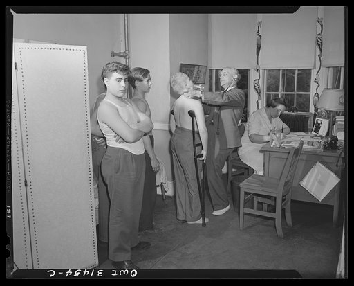 Schenectady, New York. Each child at the Onieda School is given a physical check-up once a year. The doctor comes twice a week. The nurse is on duty every minute of the day