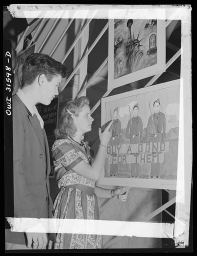Washington, D.C. National exhibit at the Library of Congress of paintings, photographs and posters dealing with aspects of the war, made by high school students from all over the country