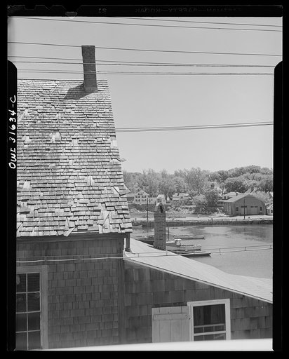 Rockport, Massachusetts. Weather-beaten roof of a home