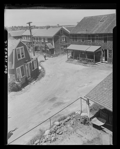 Untitled photo, possibly related to: Rockport, Massachusetts. Street scene