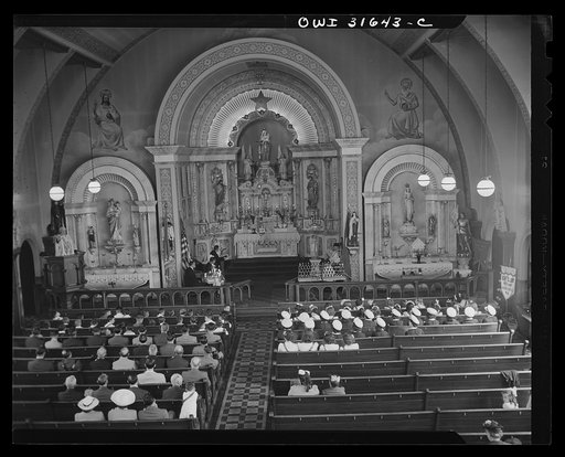 Gloucester, Massachusetts. Celebration of the fiesta of Pentacost in the Church of Our Lady of Good Voyage