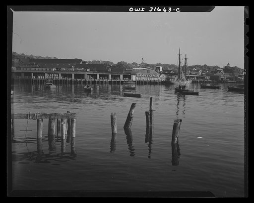 Gloucester, Massachusetts. Fishing wharfs in the late evening