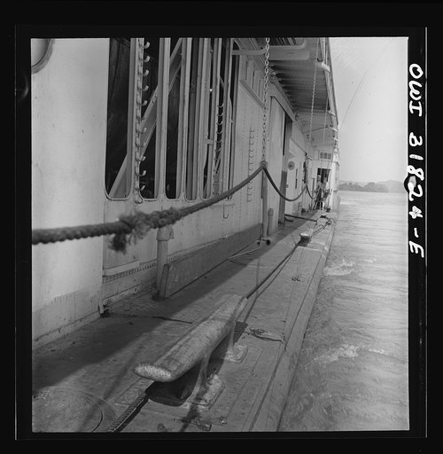 The side of the Charles T. Campbell on the Ohio River