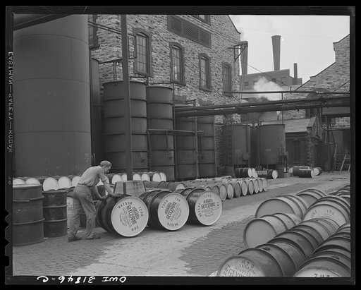 Proctor [i.e. Procter] and Gamble Distributing Company, Cincinnati, Ohio. Drums of glycerine ready for shipment