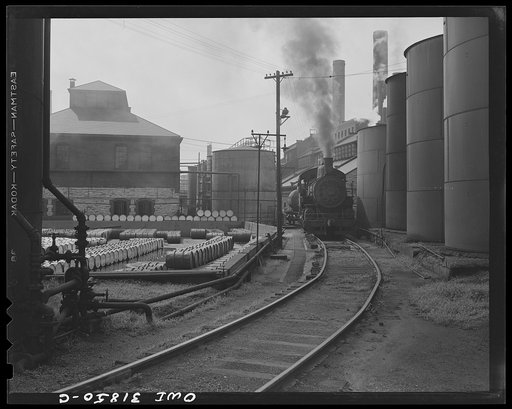 Proctor [i.e. Procter] and Gamble Distributing Company, Cincinnati, Ohio. Storage yard for glycerine ready for shipment