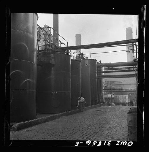 Untitled photo, possibly related to: Proctor [i.e. Procter] and Gamble Distributing Company, Cincinnati, Ohio. Drums of glycerine ready for shipment