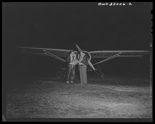 Bar Harbor, Maine. Civil Air Patrol base headquarters of coastal patrol no. 20. Dawn patrol