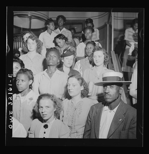 Washington, D.C. Part of a crowd waiting their turn in a shoe store on the last day on which war ration shoe coupon seventeen may be used