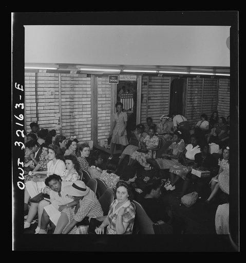 Untitled photo, possibly related to: Washington, D.C. A busy shoe store on the last day on which war ration shoe coupon seventeen may be used