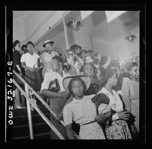 Washington, D.C. Part of a crowd waiting their turn in a shoe store on the last day on which war ration shoe coupon seventeen may be used