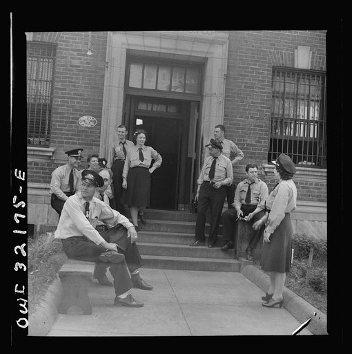 Untitled photo, possibly related to: Washington, D.C. A group of Capitol Transit Company operators