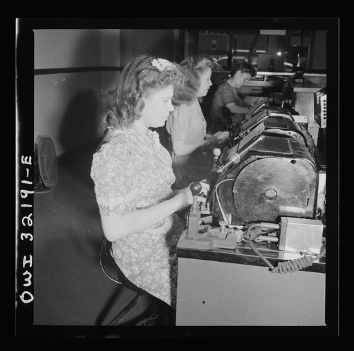 Untitled photo, possibly related to: Washington, D.C. Jean Smith sending a Western Union telegram on the teleprinter to New York