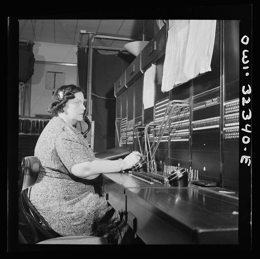 Washington, D.C. Miss Ethel Wakefield, a Western Union telegraph PBX operator