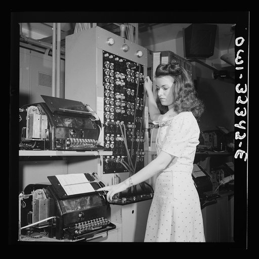 Washington, D.C. Muriel Pare, a switching clerk at the Western Union telegraph office