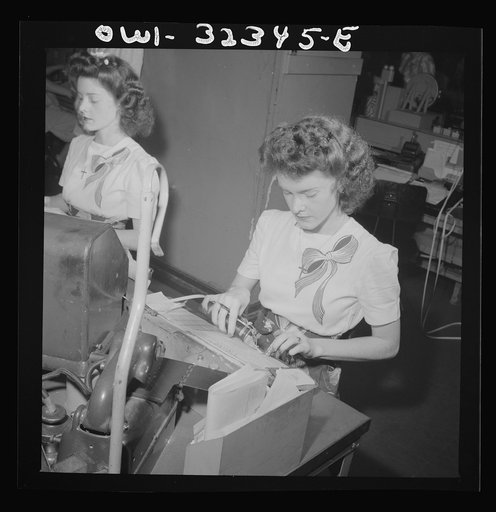 Washington, D.C. Pasting up a telegram at the Western Union telegraph office
