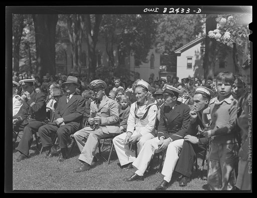 Oswego, New York. United Nations heroes attending the Flag Day ceremonies at the Elks Club during United Nations week