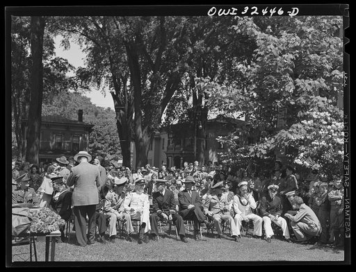 Oswego, New York. United Nations heroes attending the Flag Day ceremonies at the Elks Club during the United Nations week