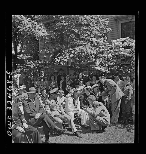 Untitled photo, possibly related to: Oswego, New York. United Nations heroes attending the Flag Day ceremonies at the Elks Club during the United Nations week