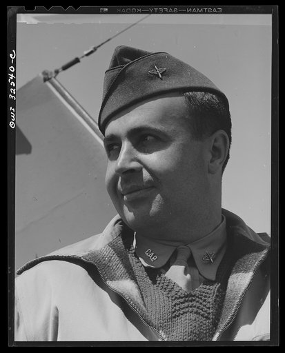 Bar Harbor, Maine. Civil Air Patrol base headquarters of coastal patrol no. 20. A flyer