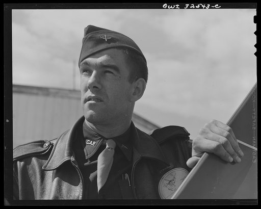 Bar Harbor, Maine. Civil Air Patrol base headquarters of coastal patrol no. 20. A flyer