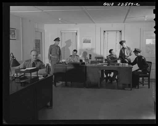 Bar Harbor, Maine. Submarine patrol base. Administration room
