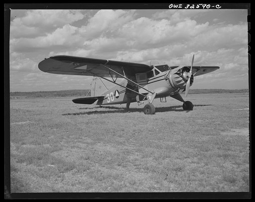 Bar Harbor, Maine. Civil Air Patrol base headquarters of coastal patrol no. 20. A patrol plane