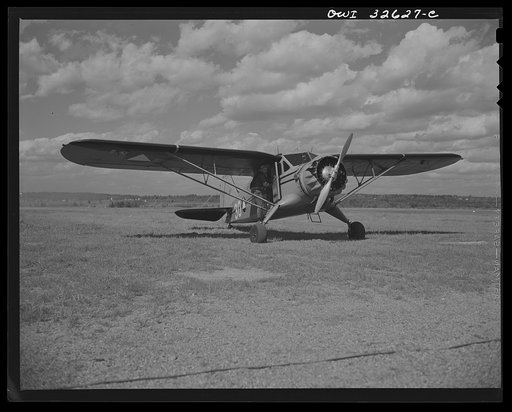 Untitled photo, possibly related to: Bar Harbor, Maine. Civil Air Patrol base headquarters of coastal patrol no. 20. Taking off for dawn patrol