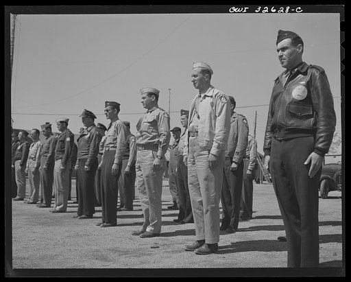 Bar Harbor, Maine. Civil Air Patrol base headquarters of coastal patrol no. 20. Daily personel inspection