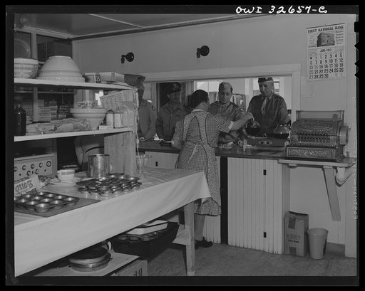 Bar Harbor, Maine. Submarine patrol base. Base canteen