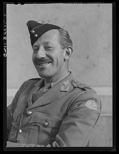 Untitled photo, possibly related to: Oswego, New York. A Dutch army officer visiting Oswego during United Nations week