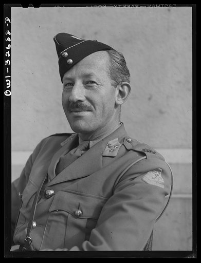 Oswego, New York. A Dutch army officer visiting Oswego during United Nations week