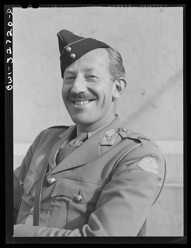 Untitled photo, possibly related to: Oswego, New York. A Dutch army officer visiting Oswego during United Nations week