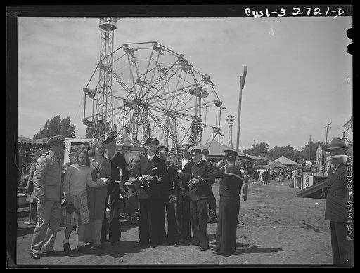 Untitled photo, possibly related to: Oswego, New York. A Belgian sailor at the carnival during United Nations week