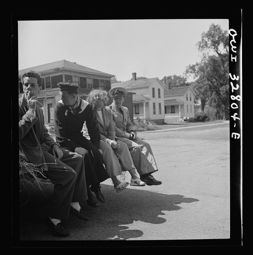 Untitled photo, possibly related to: Oswego, New York. A hayride for the United Nations heroes and Oswego girls, during United Nations week