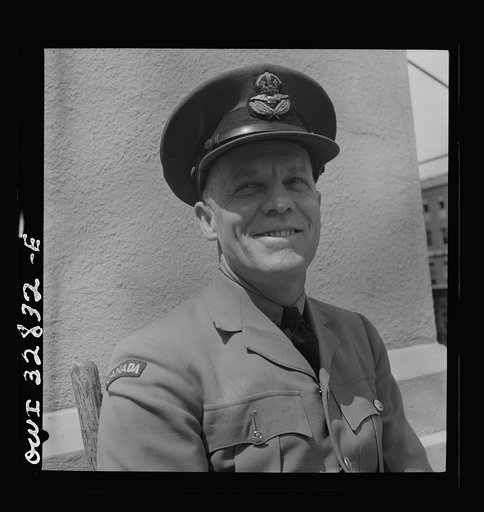 Oswego, New York. A Canadian flight commander visiting Oswego during United Nations week