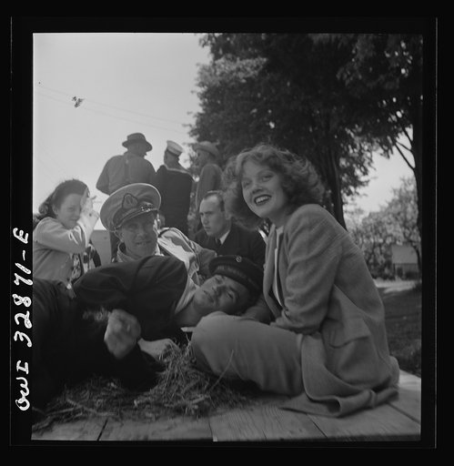 Untitled photo, possibly related to: Oswego, New York. A hayride for the United Nations heores and Oswego girls, during United Nations week
