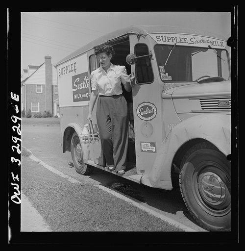 Untitled photo, possibly related to: Bryn Mawr, Pennsylvania. Miss Pearl Gold, one of the many women now working for the Supplee-Wills-Jones Milk Company