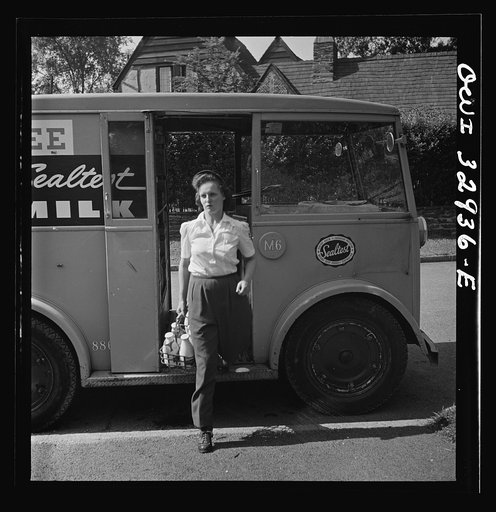 Untitled photo, possibly related to: Bryn Mawr, Pennsylvania. Miss Rosaleen McCarren, one of the many women now working for the Supplee-Wills-Jones Milk Company