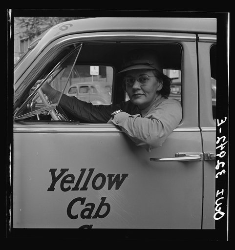 Philadelphia, Pennsylvania. Miss Mary E. Steiner, of 2817 North Twelfth Street, a driver for the Yellow Cab Company. She had been a stenographer and office worker for twenty years