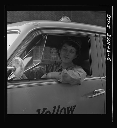 Untitled photo, possibly related to: Philadelphia, Pennsylvania. Miss Sarah Grabov, a driver for the Yellow Cab Company. She was formerly employed at a dental factory