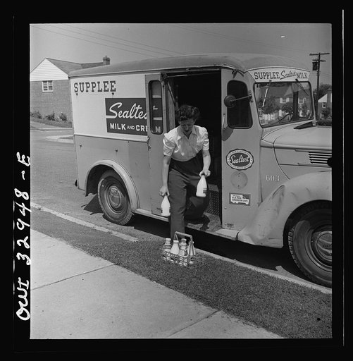 Untitled photo, possibly related to: Bryn Mawr, Pennsylvania. Miss Pearl Gold, one of the many women now working for the Supplee-Wills-Jones Milk Company