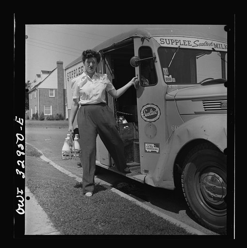 Untitled photo, possibly related to: Bryn Mawr, Pennsylvania. Miss Pearl Gold, one of the many women now working for the Supplee-Wills-Jones Milk Company