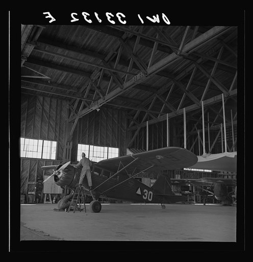 Bar Harbor, Maine. Civil Air Patrol base headquarters of coastal patrol no. 20. The hangar