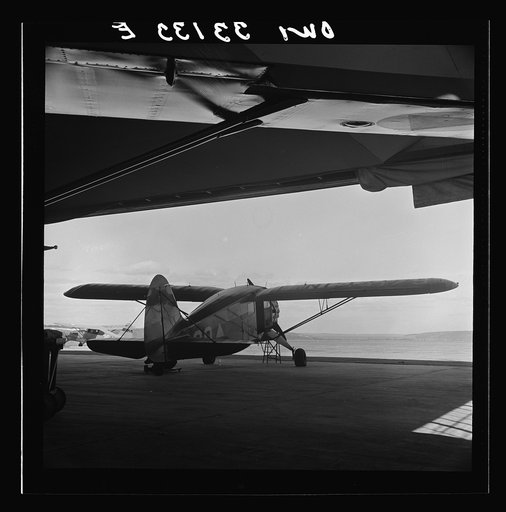 Bar Harbor, Maine. Civil Air Patrol base headquarters of coastal patrol no. 20. A patrol plane