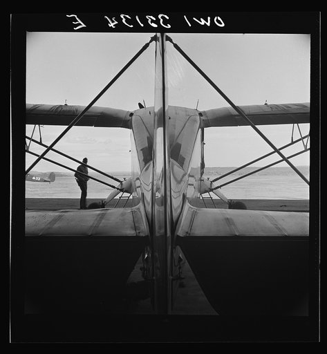 Bar Harbor, Maine. Civil Air Patrol base headquarters of coastal patrol no. 20. A patrol plane