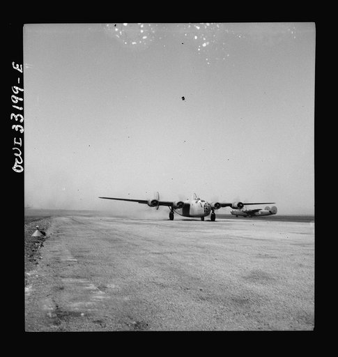 Untitled photo, possibly related to: B-24 bombers of the U.S. Army 9th Air Force at their base somewhere in Libya